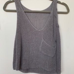 Knit crop tank